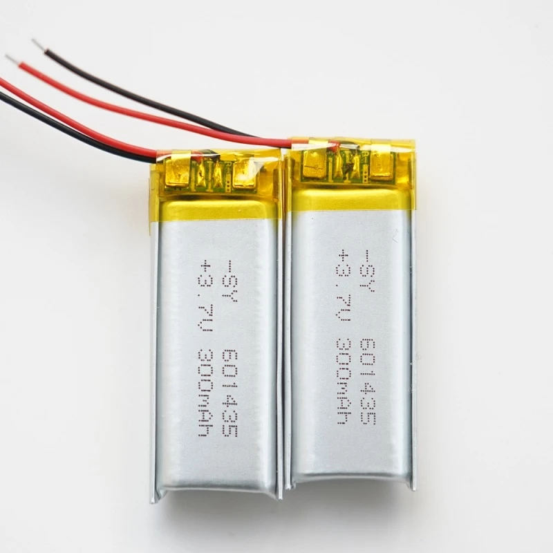 3,7 V 300 mah litija polimēru uzlādējams akumulators